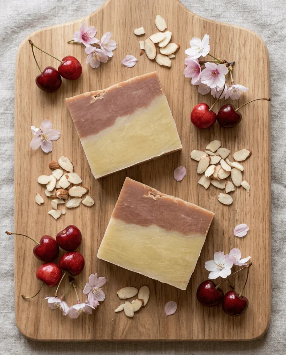 Cherry almond bar soap from Colorado Bath and Body