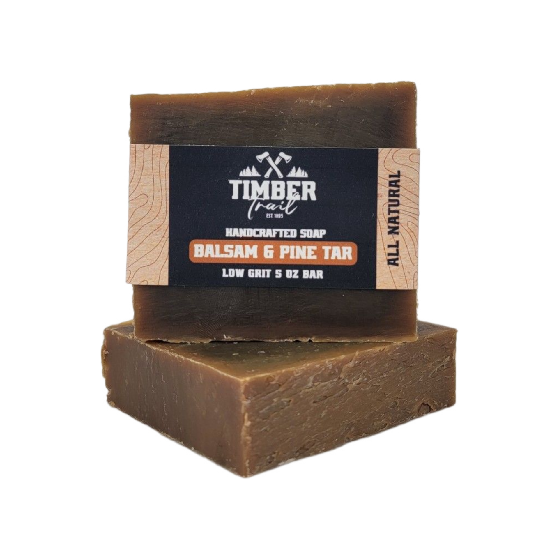 Pine Tar Soap Mens Natural Woodsy Scent Skin Exfoliating Handmade