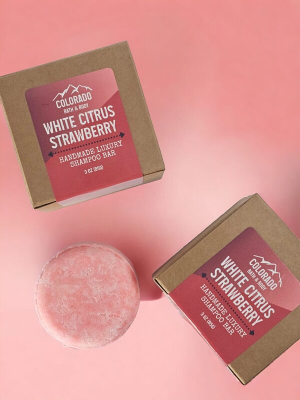 White Citrus Strawberry Shampoo Bar