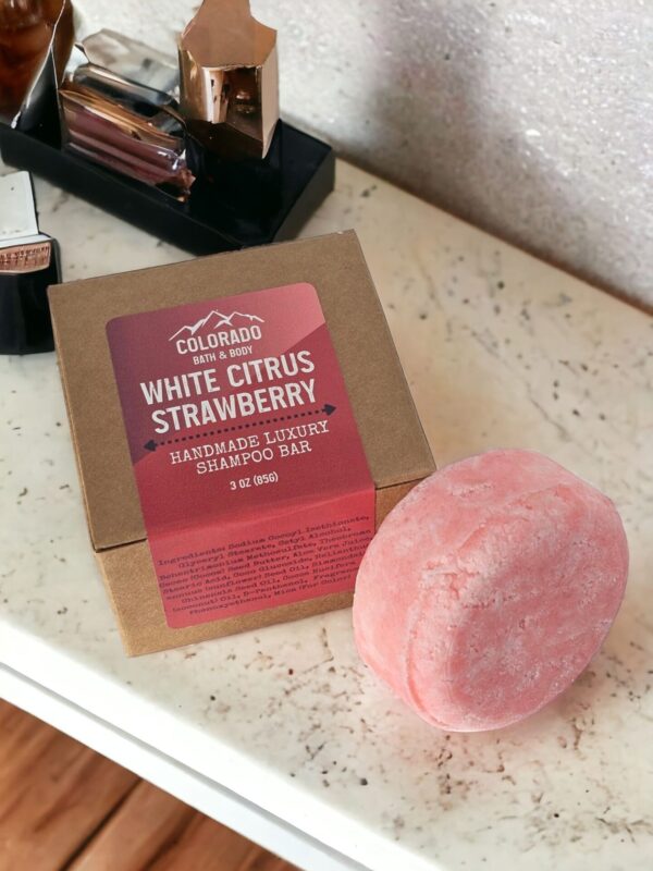 White Citrus Strawberry Shampoo Bar